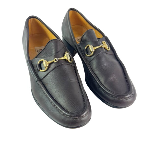 GUCCI Brown Leather Horsebit Men\'s Loafers Made in Italy Marked as 39M - 5.5US main image 6
